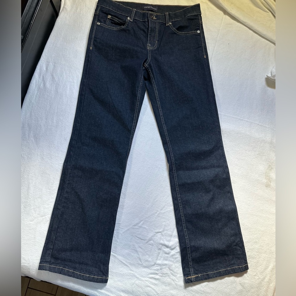 Dark Indigo Flare Jeans - Women's Wide Leg Denim
